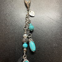 Blue Stone scissor Charm
