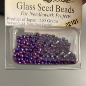 02101- Mill Hill Glass Beads - Purple