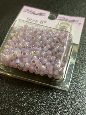 18824 Mill Hill Glass Pony Beads Size 8 - Opal Lilac