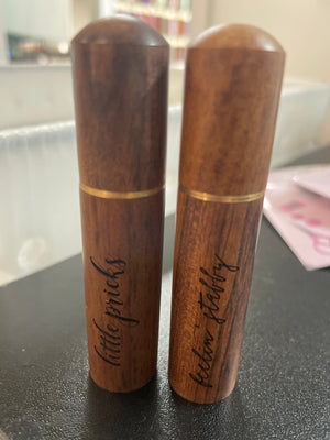 Engraved Wooden Needle case