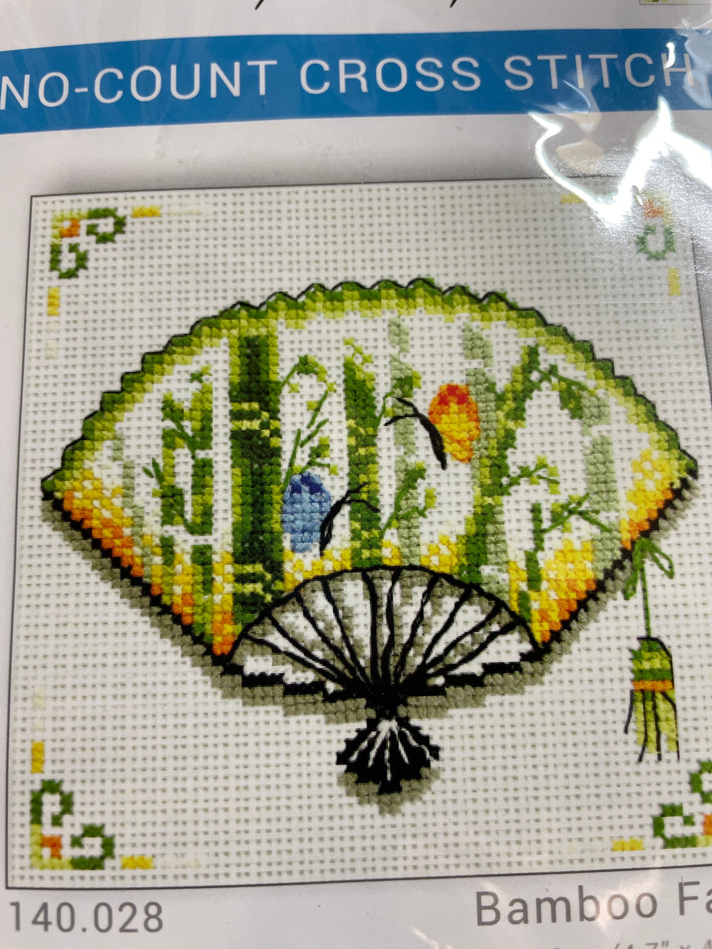 Bamboo Fan No-Count Cross Stitch Kit