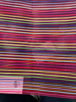Striped Mesh Project Bag