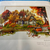Autumn Cottage No-Count Cross Stitch Kit