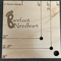 Barefoot Needleart Logo Corner Gauge