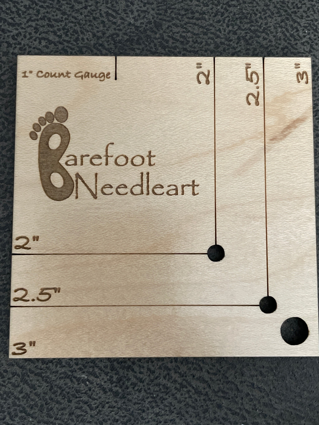 Barefoot Needleart Logo Corner Gauge