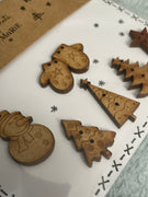 Winter Wonderland  Wooden Buttons