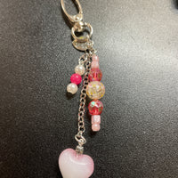 Pink Heart Scissor Charm