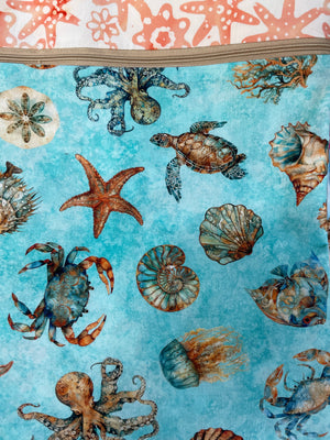 Under the Sea (Teal Color) Project Bag