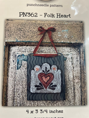 Folk Heart Punch Needle