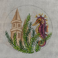 Sand Castle Needlepoint Canvas for coasters