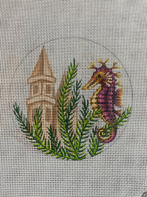 Sand Castle Needlepoint Canvas for coasters