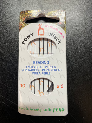 Size 10 Pony Beading  Needles with threader