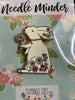 Floral White Rabbit Needle Minder