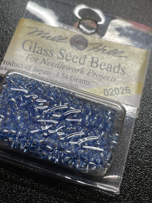 2026 Mill Hill Glass Bead - Crystal Blue