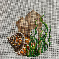 Sand Castle Needlepoint Canvas for coasters