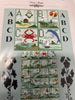 Seaside Alphabet Sampler Letters A-D