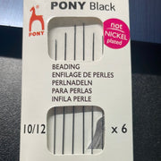 Size 10/12 Pony Beading  Needles with threader