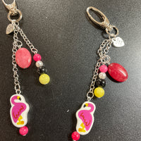 Pink Flamingo Scissor Charm