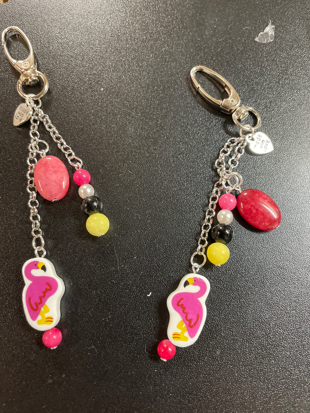 Pink Flamingo Scissor Charm