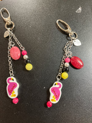 Pink Flamingo Scissor Charm