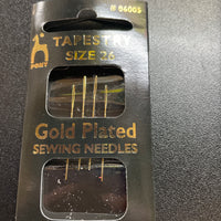 Size 26 Gold Plated Tapestry Needles Pony