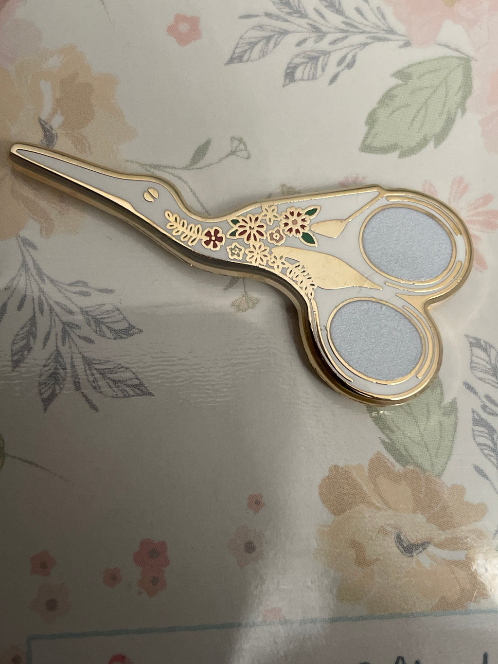 Floral Scissors Needle Minder