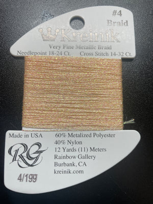 199 Pale Apricot #4 Braid