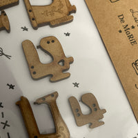 Sewing Wooden Buttons