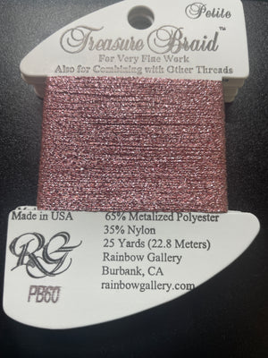 PB60 - Dark Powder Pink Petite Treasure Braid