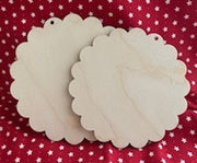 Scalloped Wooden Disc: Size SC5