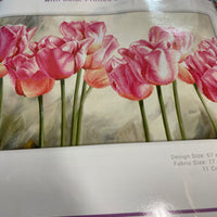 Pink Tulips No-Count Cross Stitch Kit