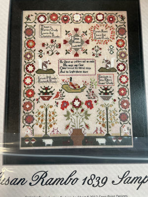 Susan Rambo 1839 Sampler