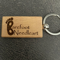Barefoot Needleart Logo Keychain