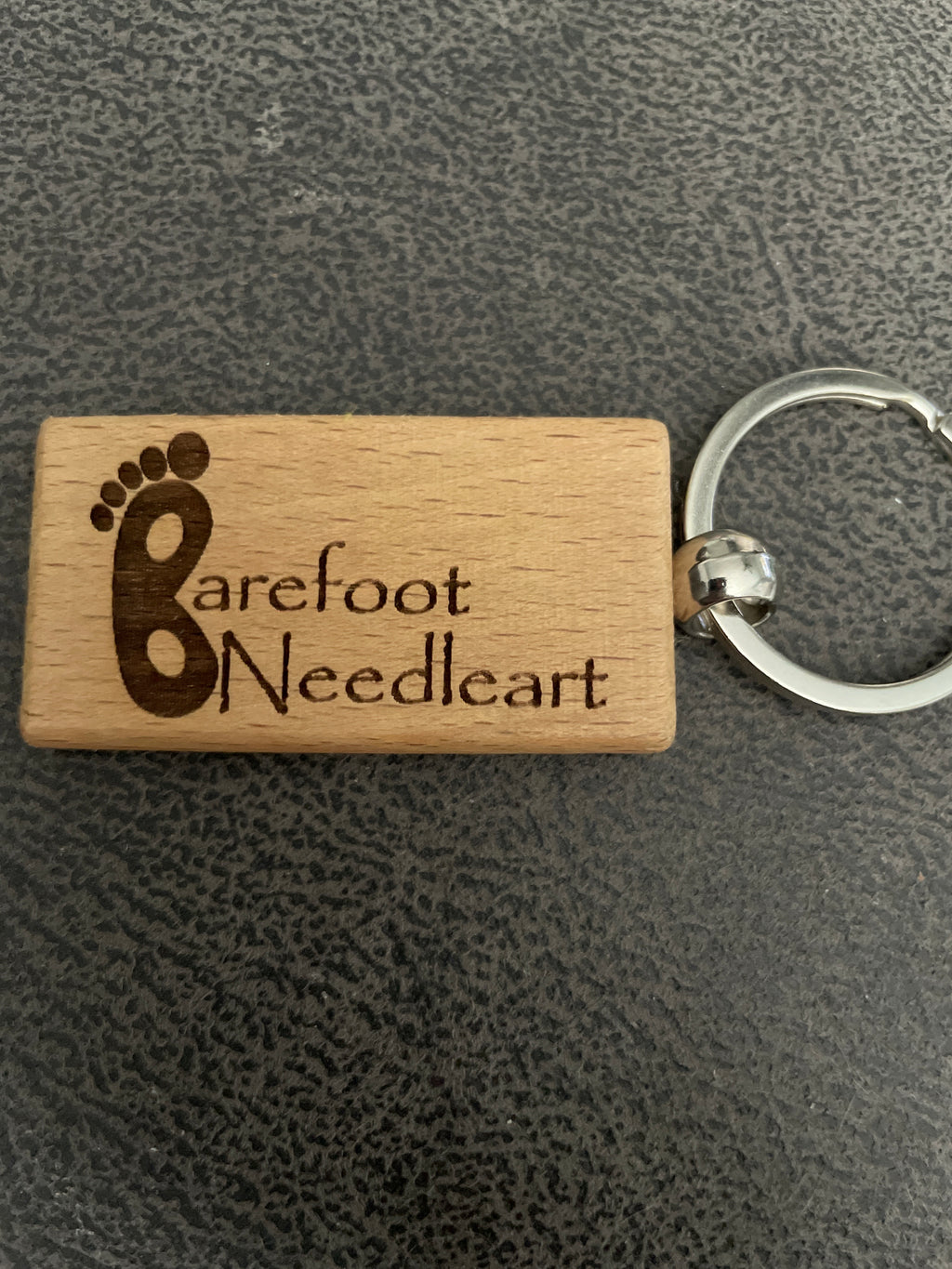 Barefoot Needleart Logo Keychain