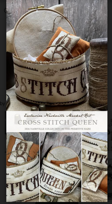 Cross Stitch Queen basket