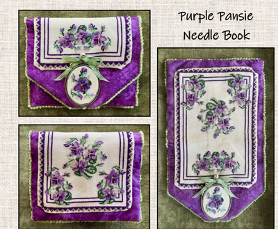 Purple Pansie Needle Book