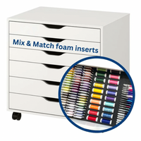 Pip And Chip foam inserts for IKEA Alex 6 drawer unit