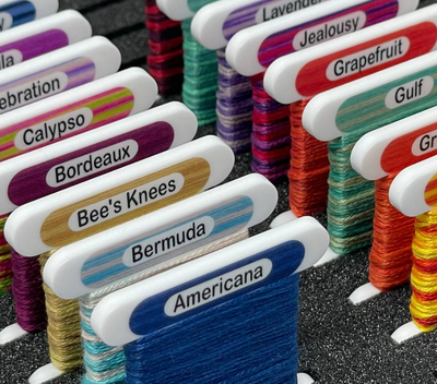 Pip And Chip 3mm acrylic bobbins for Weeks Dye Works x358 bobbins