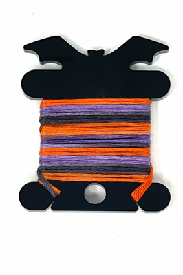 Pip And Chip Bat 3mm black acrylic bobbins - set of x12