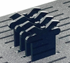 Pip And Chip Bat 3mm black acrylic bobbins - set of x12