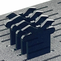 Pip And Chip Bat 3mm black acrylic bobbins - set of x12