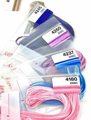 DMC colour vinyl labels suitable for Floss A Way bags