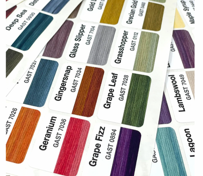 Color vinyl labels for Gentle Arts (x243) suitable for Floss A Way bags