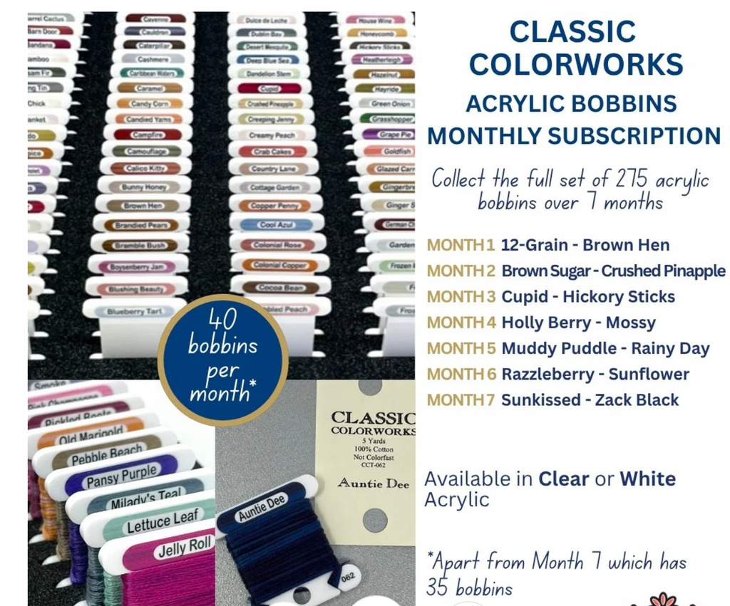 Classic Colorworks Acrylic Bobbin Club (7 months)
