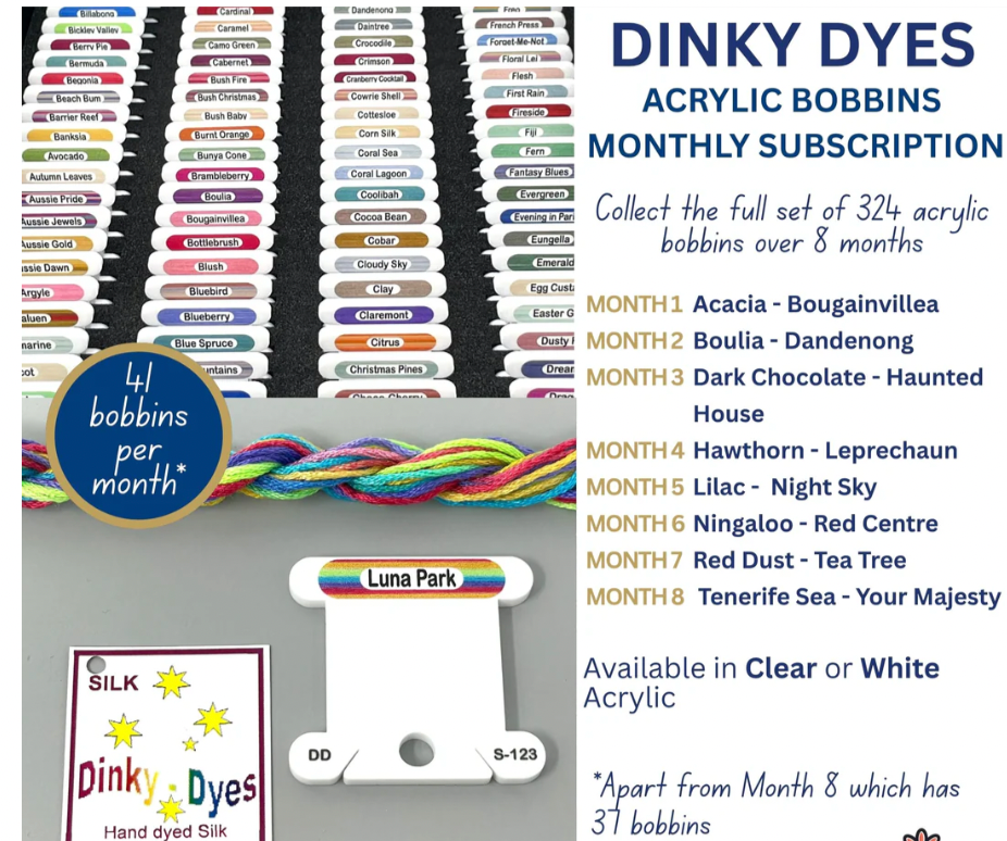 Dinky Dyes Acrylic Bobbin Club (8 months)