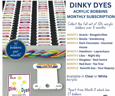Dinky Dyes Acrylic Bobbin Club (8 months)
