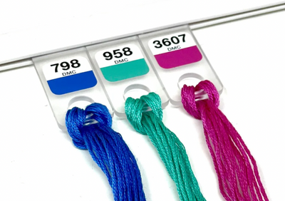 Color vinyl labels suitable for Annie’s Keepers floss drops for DMC
