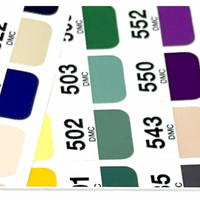 Color vinyl labels suitable for Annie’s Keepers floss drops for DMC