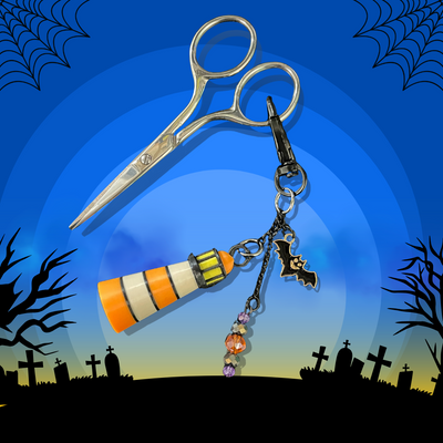 Spooky Lighthouse Scissor Charm