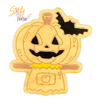 Wooden Hand Painted Pumpkin Scarecrow